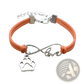 Hand-woven Infinite Love Pet Paw Suede Bracelet