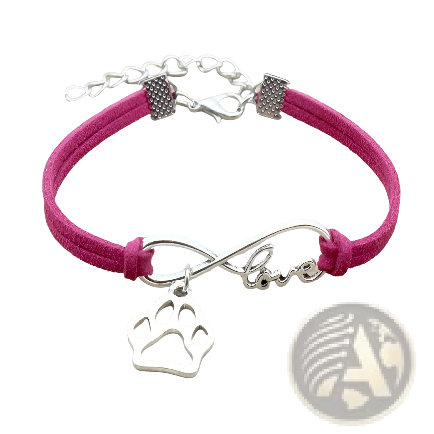 Hand-woven Infinite Love Pet Paw Suede Bracelet