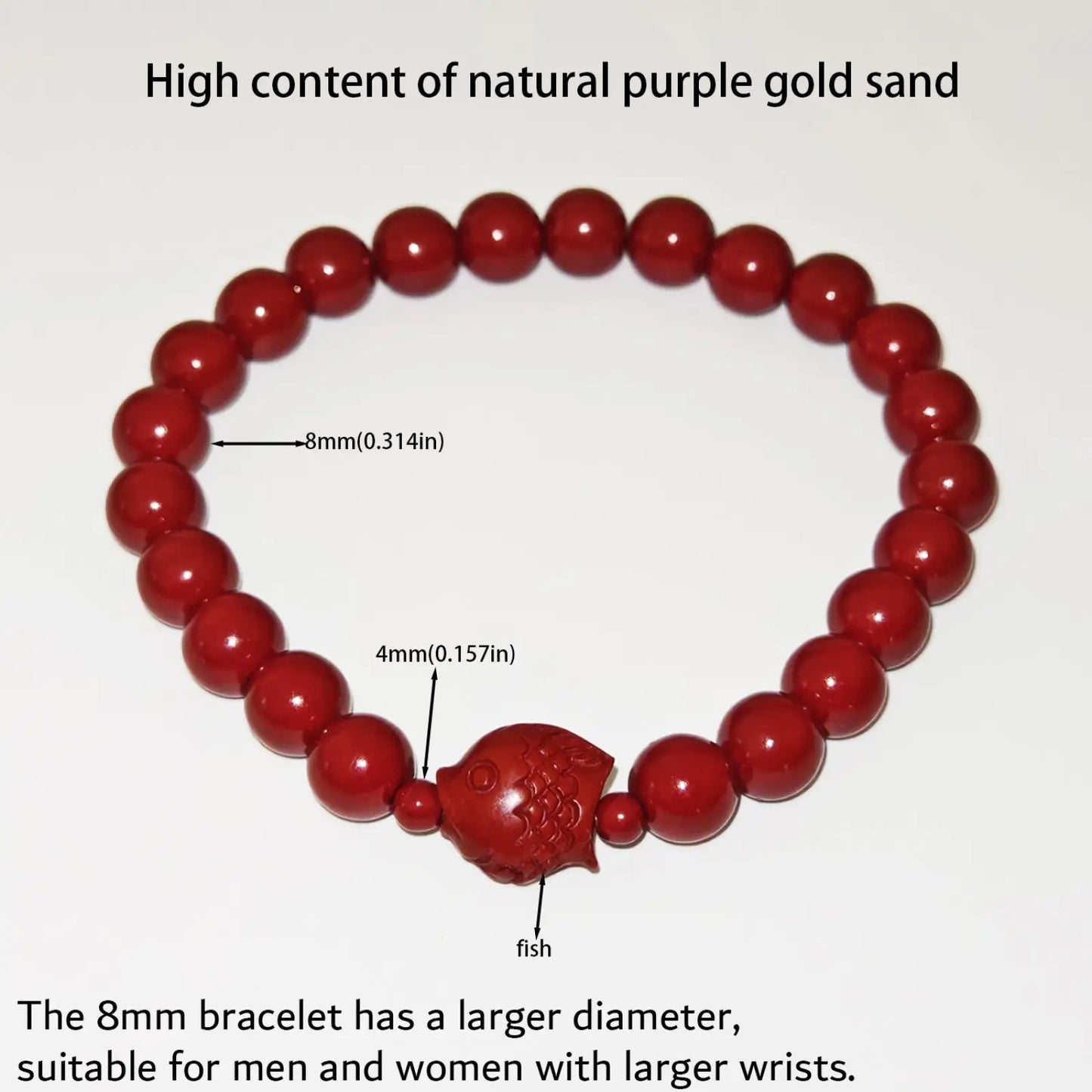 Handcrafted Cinnabar Lotus and Calabash Beaded Bracelets