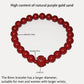 Handcrafted Cinnabar Lotus and Calabash Beaded Bracelets