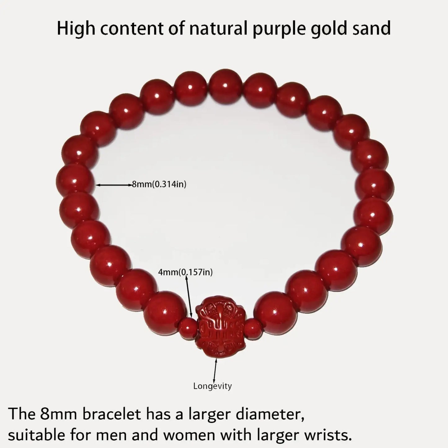 Handcrafted Cinnabar Lotus and Calabash Beaded Bracelets