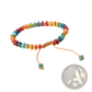 Handcrafted Rainbow Square Stone Woven Yoga Bracelet
