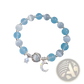 Handmade Celestial Moon and Star Crystal Bead Bracelet
