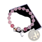 Handmade Celestial Moon and Star Crystal Bead Bracelet