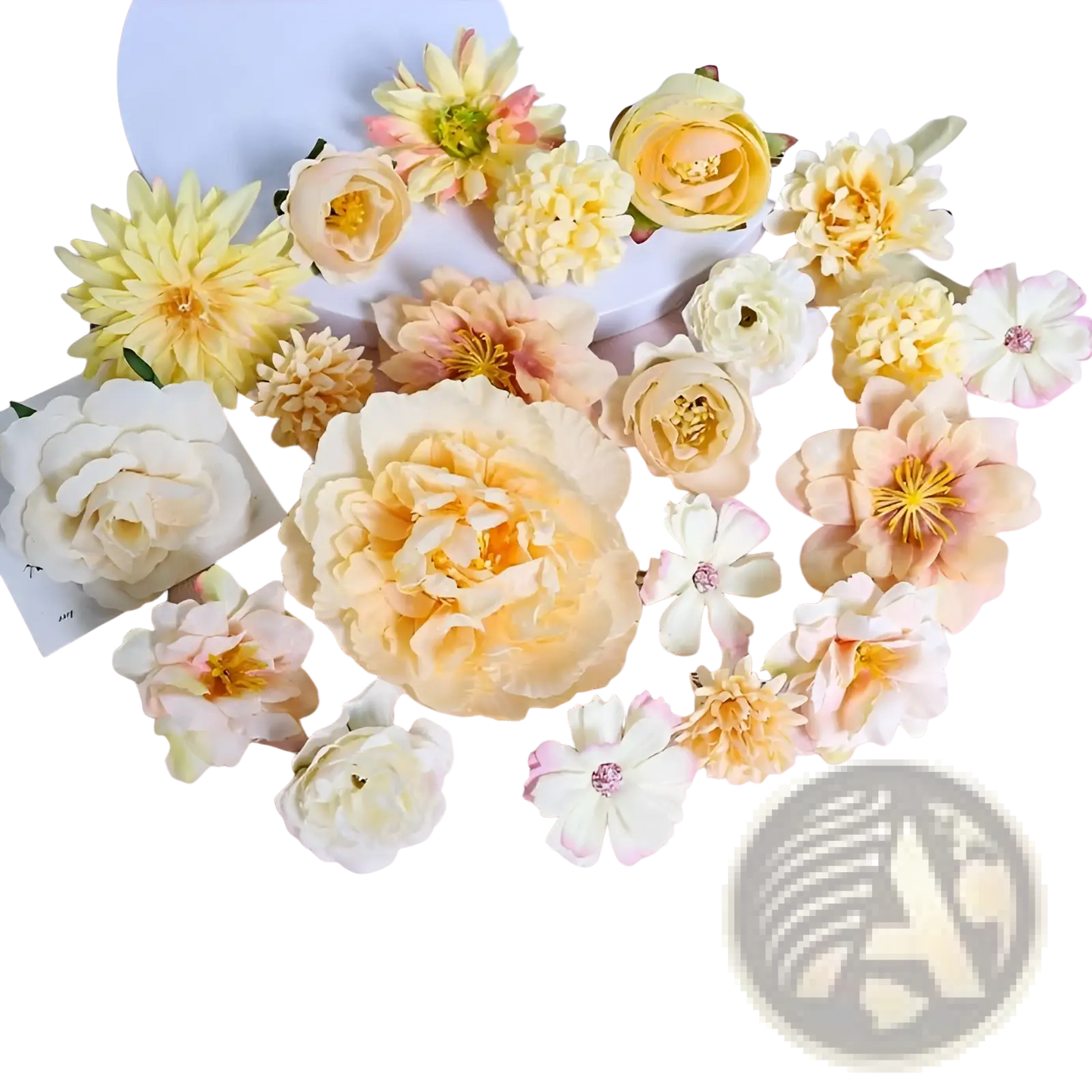Handmade Mixed Pastel Silk Flower Diy Hair Accessory Set