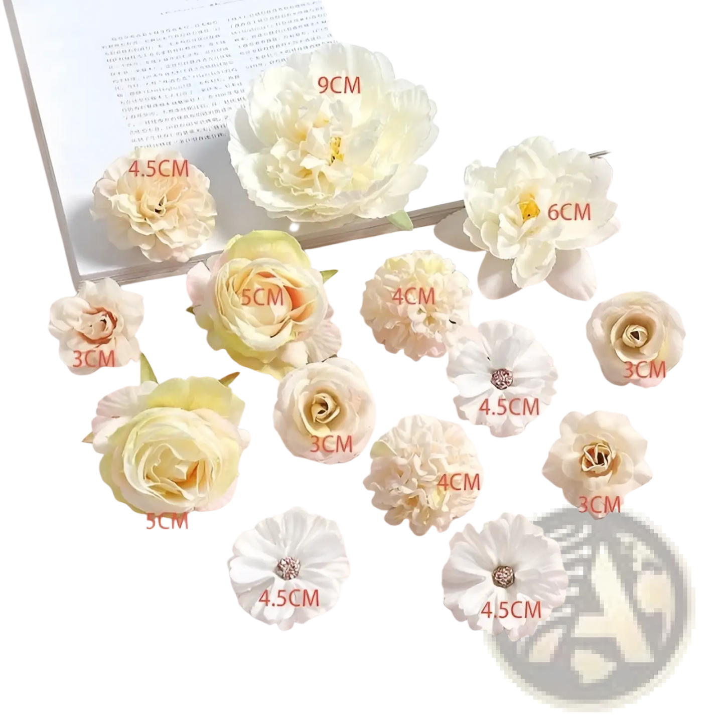Handmade Mixed Pastel Silk Flower Diy Hair Accessory Set