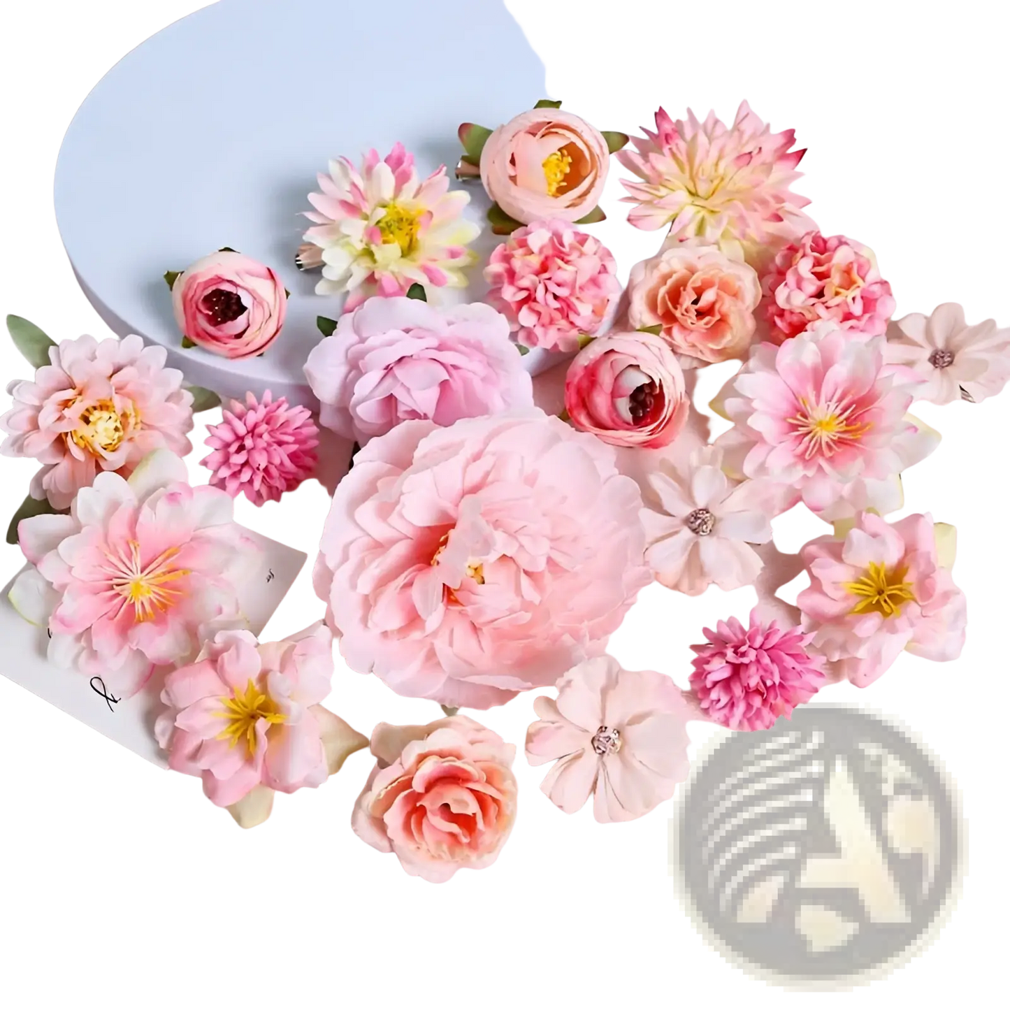 Handmade Mixed Pastel Silk Flower Diy Hair Accessory Set
