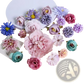 Handmade Mixed Pastel Silk Flower Diy Hair Accessory Set