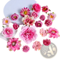 Handmade Mixed Pastel Silk Flower Diy Hair Accessory Set