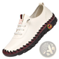 Handmade Pu Leather Flat Stitching Casual Mom Shoes