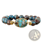 Handmade Woven Heart Stone Pendant Bracelet