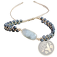 Handmade Woven Heart Stone Pendant Bracelet