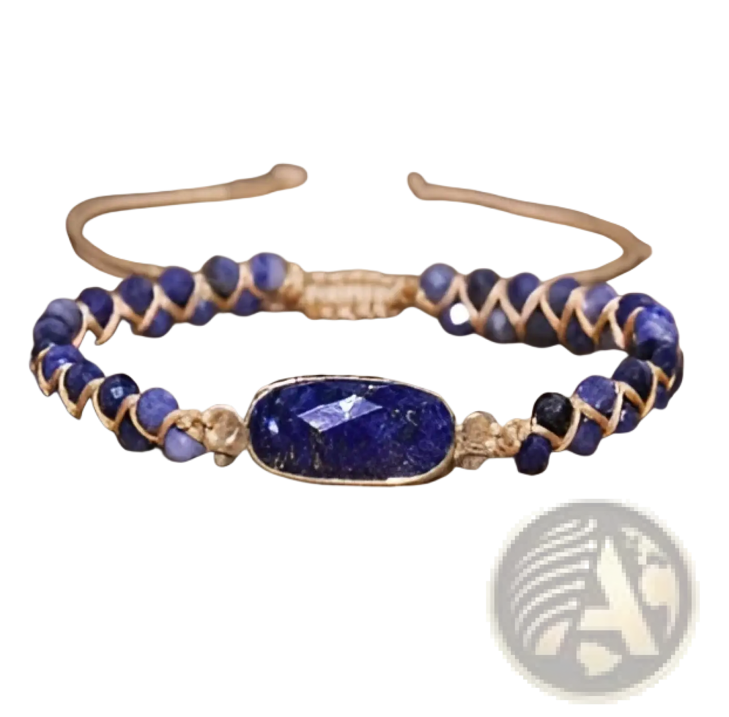 Handmade Woven Heart Stone Pendant Bracelet