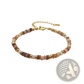 Handwoven Rainbow Shell Beaded Bracelet with Gold Clasp