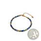 Handwoven Rainbow Shell Beaded Bracelet with Gold Clasp