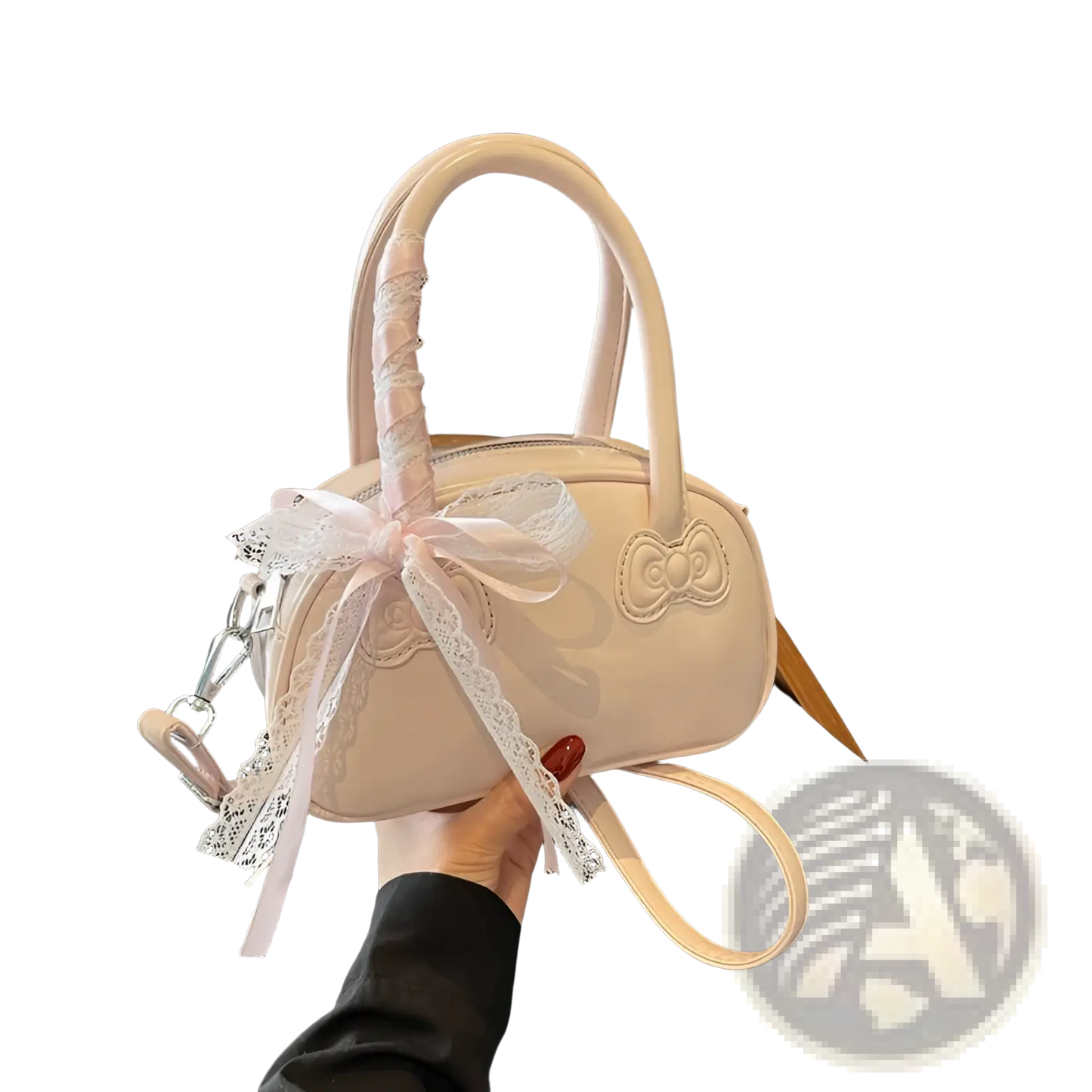 Hello Kitty Glossy Lace Bow Crossbody Bag