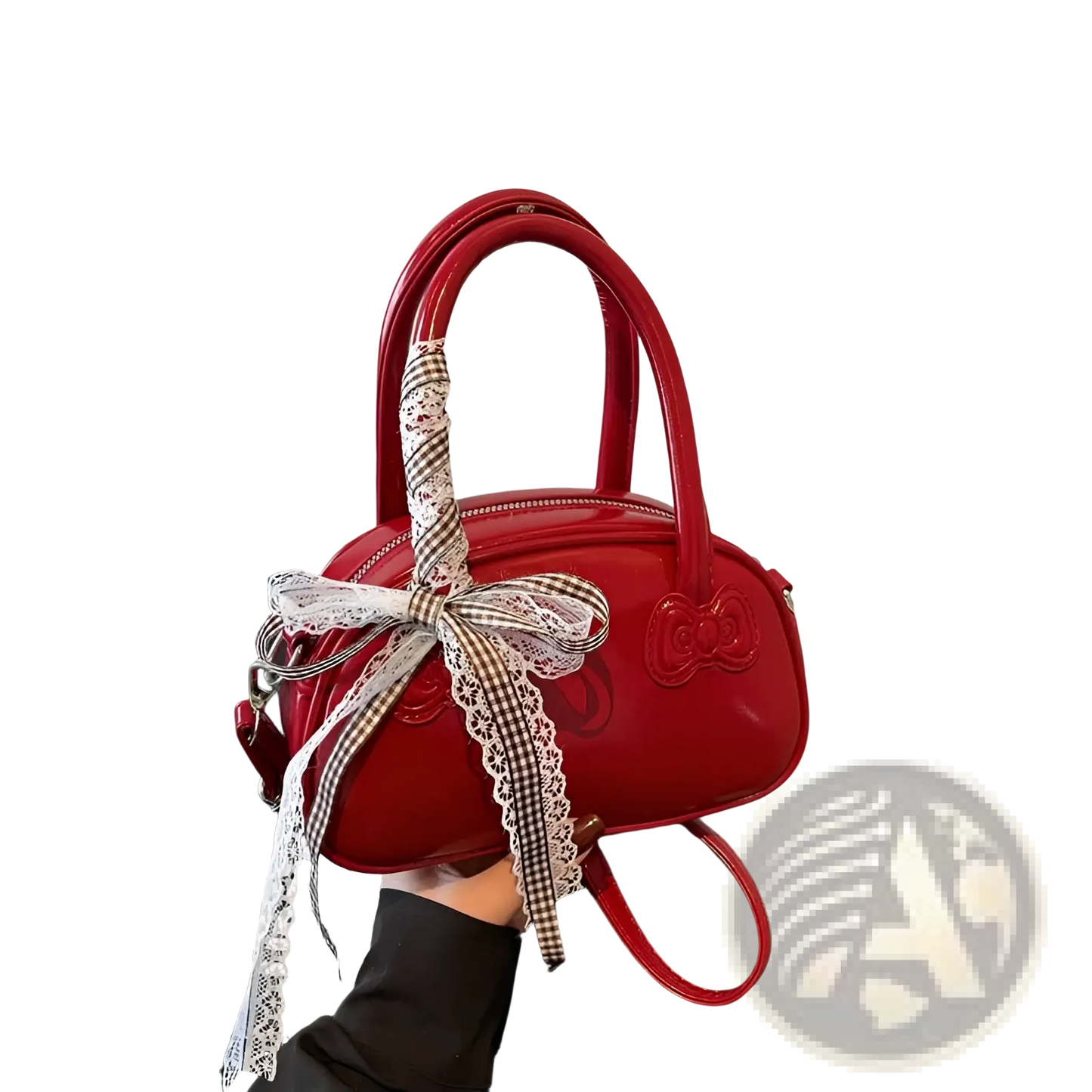 Hello Kitty Glossy Lace Bow Crossbody Bag