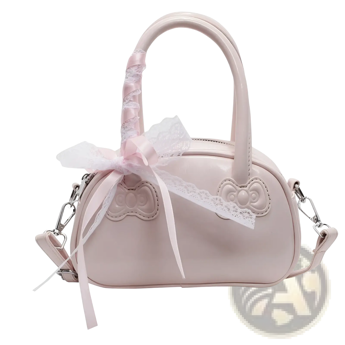 Hello Kitty Glossy Lace Bow Crossbody Bag
