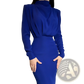 High Neck Structured Long Sleeve Maxi Dress