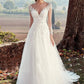 Lace Long Sleeve A-line Tulle Wedding Gown