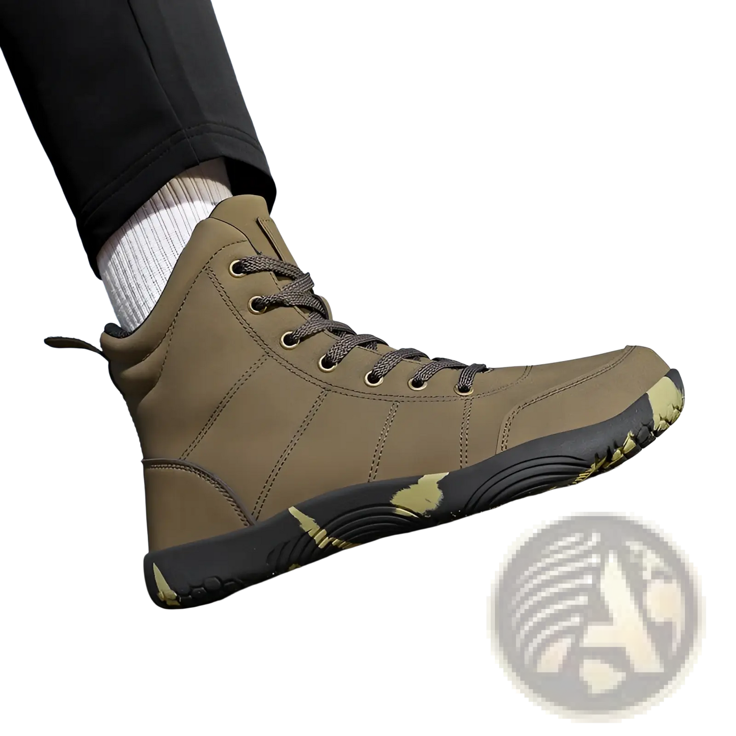 Hiking Boots Wide Toe Leather High Top Sports Shoes