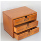 Retro Lockable Wooden Storage Box with Vintage Drawers