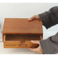 Retro Lockable Wooden Storage Box with Vintage Drawers