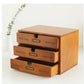 Retro Lockable Wooden Storage Box with Vintage Drawers