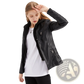 Hooded Leather Jacket Two-piece Detachable Slim Fit