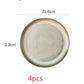 Nordic Ceramic Dinnerware Set with Glazed Minimalist Bowls