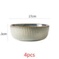 Nordic Ceramic Dinnerware Set with Glazed Minimalist Bowls
