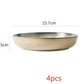 Nordic Ceramic Dinnerware Set with Glazed Minimalist Bowls