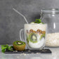 Homvare Glass Coffee Mug, Tea Cup for Office and Home Suitable for Both Hot and Cold Beverage