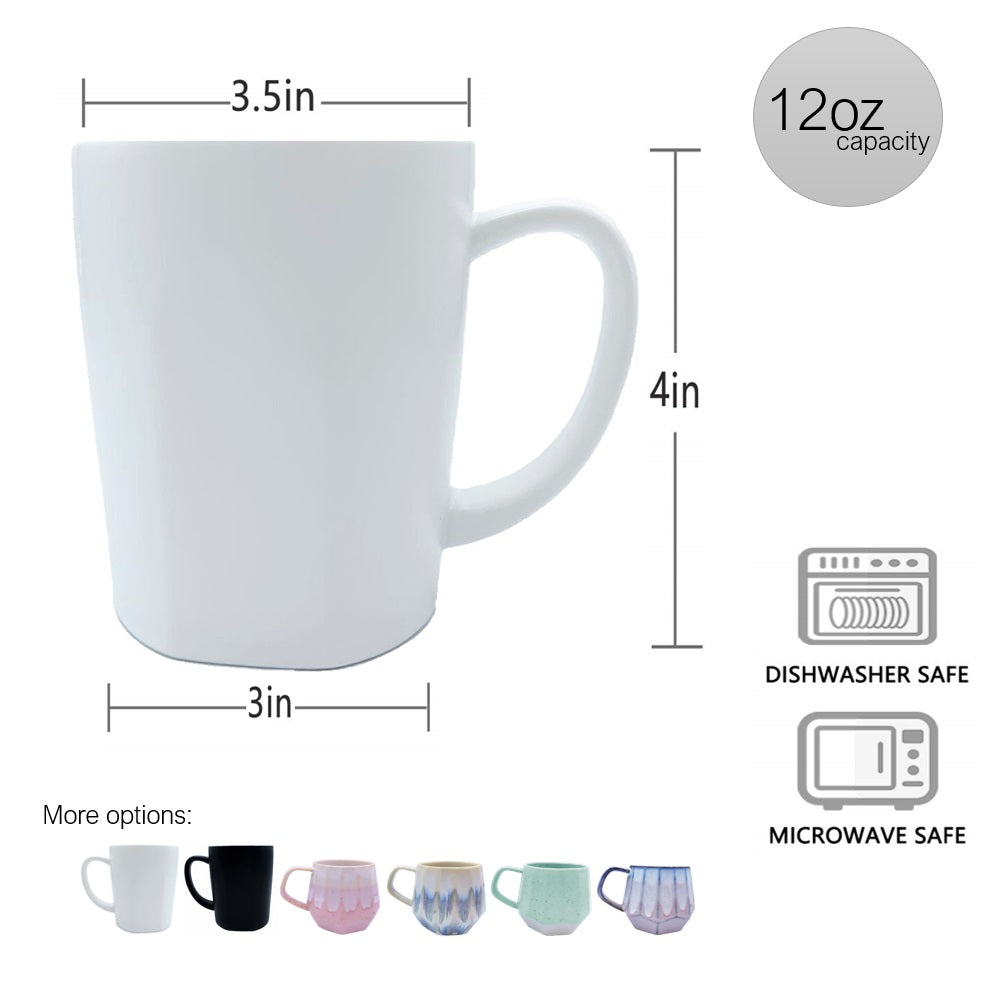 Homvare Porcelain Coffee Mug, Tea Cup for Office and Home Suitable for Both Hot and Cold Beverage