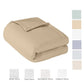 Homvare Full/Queen Super Soft Cotton Beige Twill Weave Blanket/Throw 90" x 90?