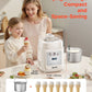 Ice Cream Maker with Compressor 1 Quart 4 in 1 White