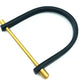 Homvare Unisex Steel Bar U Shape Leather Cuff Bracelet Black/Gold