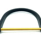 Homvare Unisex Steel Bar U Shape Leather Cuff Bracelet Black/Gold