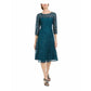 Sl Fashions Women's Sequin Lace Dress Green Size 8