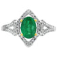 .94ct Emerald Diamond Ring 14KT White Gold