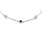 .25ct Ruby Diamond Bracelet 14KT White Gold