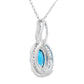 London Blue Topaz Fashion Pendants 10KT White Gold
