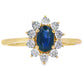 .63ct Sapphire Diamond Ring 10KT Yellow Gold