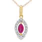.26ct Ruby Diamond Fashion Pendants 10KT Yellow Gold