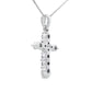 .30ct Diamond Cross Religious Pendant 14KT White Gold