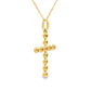 .09ct Diamond Cross Religious Pendant 14KT Yellow Gold
