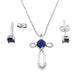 Created Sapphire Jewelry sets Sterling Silver