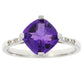 1.25ct Amethyst Diamond Ring 10KT White Gold