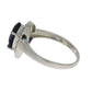 Created Sapphire Moissanite Ring Sterling Silver