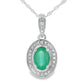 .46ct Emerald Diamond Fashion Pendants 10KT White Gold